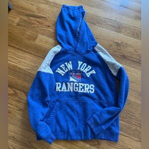 Boys Youth NHL New York Rangers Blue and White Youth Hoodie